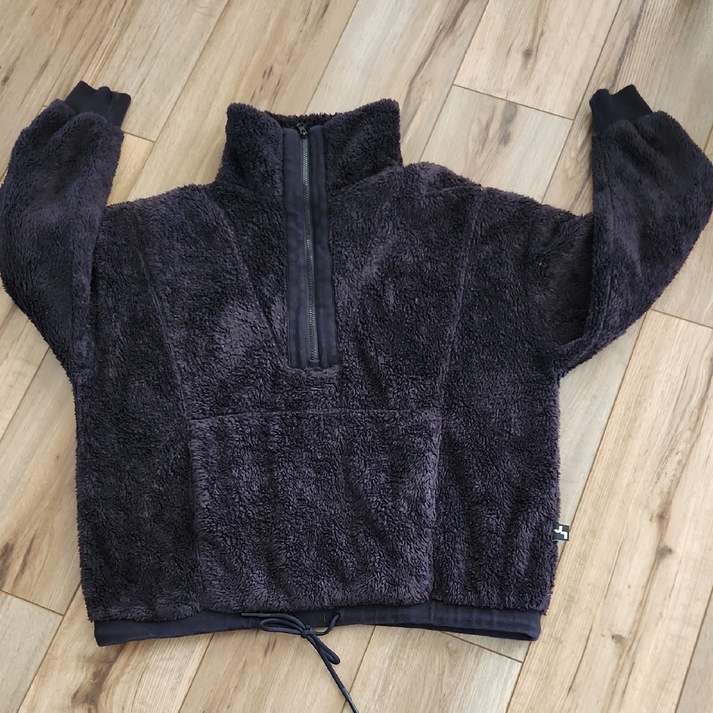 JoyLab Fleece 3/4 Zip Oversized Pullover Women's Size Small